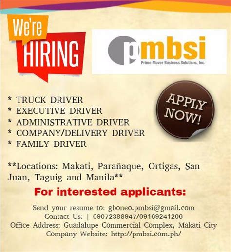 Find job openings in Paranaque .